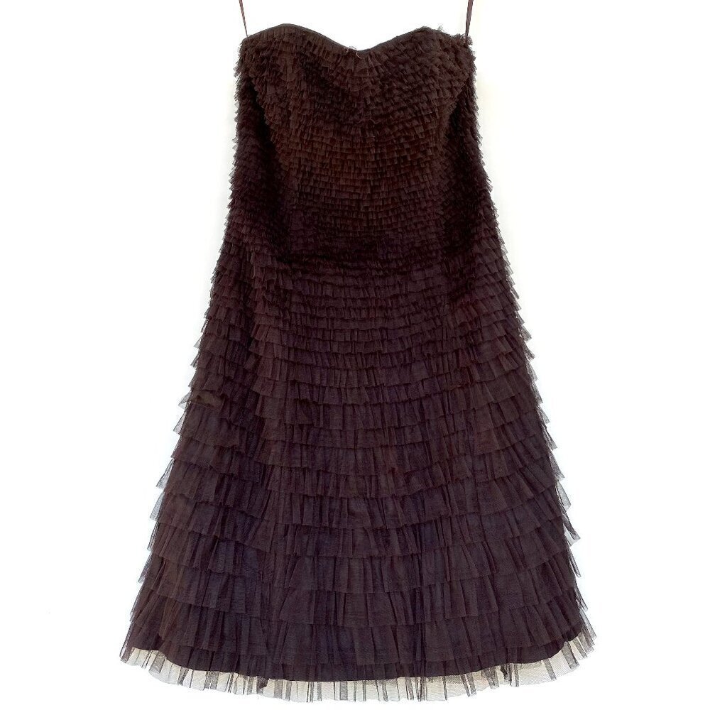 NWT Coast Mon Cheri Aubergine Tulle Prom Dress 8 + Straps